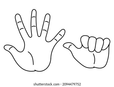 hand drawn illustration of a finger showing the number six on white background
