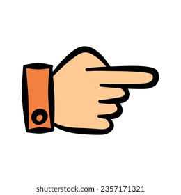 hand drawn illustration of hand gesture or sign emoticon, body language