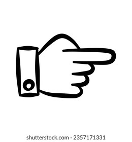 hand drawn illustration of hand gesture or sign emoticon, body language