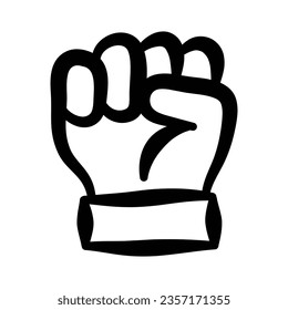 hand drawn illustration of hand gesture or sign emoticon, body language