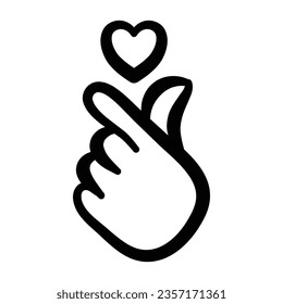 hand drawn illustration of hand gesture or sign emoticon, body language