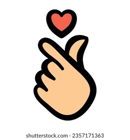 hand drawn illustration of hand gesture or sign emoticon, body language