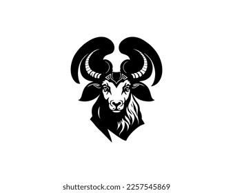 hand drawn illustration of a goat