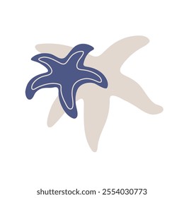 Hand drawn illustration of group of starfish for summer and beach themed designs