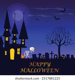 Hand drawn illustration for Halloween celebration