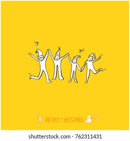 Hand drawn illustration / Happy Holiday - vector