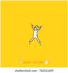 Hand drawn illustration / Happy Holiday - vector