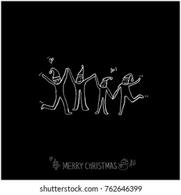 Hand drawn illustration / Happy Holiday - vector