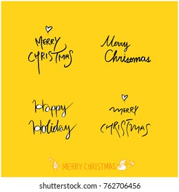 Hand drawn illustration / Happy Holiday - vector