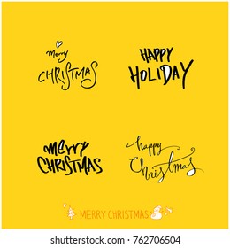 Hand drawn illustration / Happy Holiday - vector