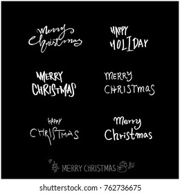 Hand drawn illustration / Happy Holiday - vector