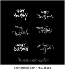 Hand drawn illustration / Happy Holiday - vector