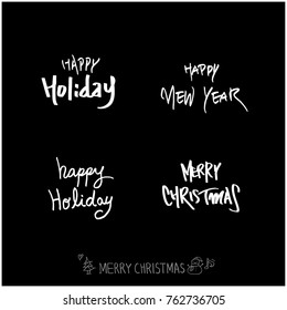 Hand drawn illustration / Happy Holiday - vector
