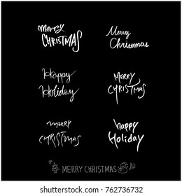 Hand drawn illustration / Happy Holiday - vector