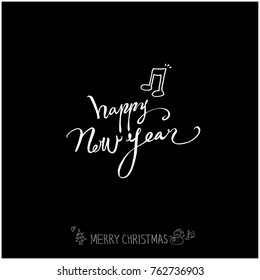 Hand drawn illustration / Happy Holiday - vector