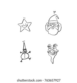 Hand drawn illustration / Happy Holiday - vector