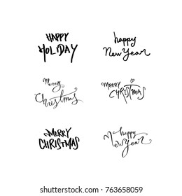 Hand drawn illustration / Happy Holiday - vector