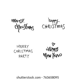 Hand drawn illustration / Happy Holiday - vector