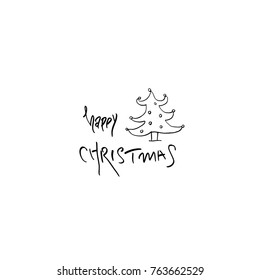Hand drawn illustration / Happy Holiday - vector