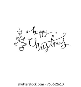 Hand drawn illustration / Happy Holiday - vector