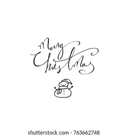 Hand drawn illustration / Happy Holiday - vector
