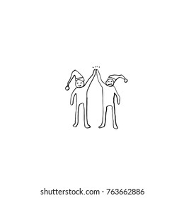 Hand drawn illustration / Happy Holiday - vector
