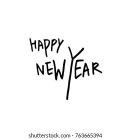 Hand drawn illustration / Happy Holiday - vector