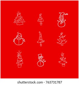 Hand drawn illustration / Happy Holiday - vector