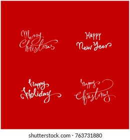 Hand drawn illustration / Happy Holiday - vector