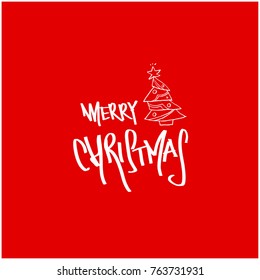 Hand drawn illustration / Happy Holiday - vector