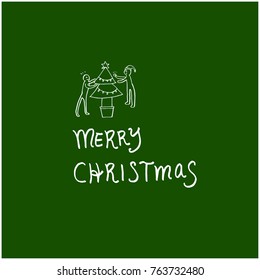Hand drawn illustration / Happy Holiday - vector