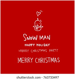 Hand drawn illustration / Happy Holiday - vector