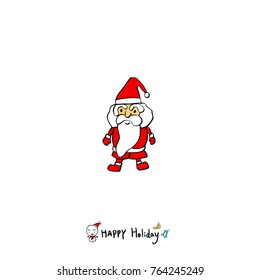 Hand drawn illustration / Happy Holiday - vector