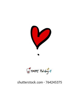 Hand drawn illustration / Happy Holiday - vector