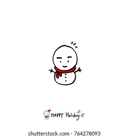 Hand drawn illustration / Happy Holiday - vector