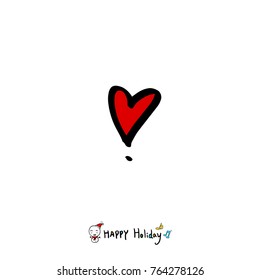 Hand drawn illustration / Happy Holiday - vector