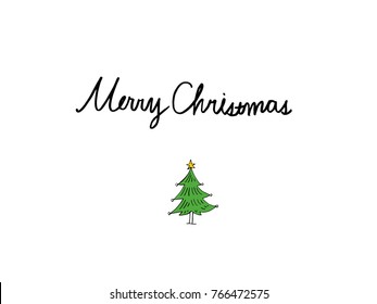 Hand drawn illustration / Happy Holiday - vector