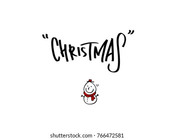 Hand drawn illustration / Happy Holiday - vector