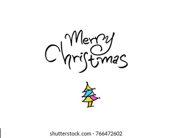 Hand drawn illustration / Happy Holiday - vector