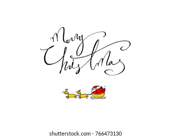 Hand drawn illustration / Happy Holiday - vector