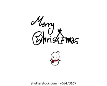 Hand drawn illustration / Happy Holiday - vector