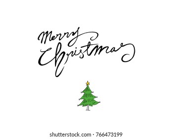 Hand drawn illustration / Happy Holiday - vector