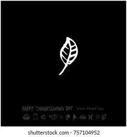 Hand drawn illustration / Happy Thanksgiving Day - vector