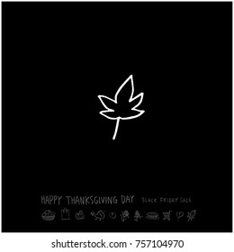 Hand drawn illustration / Happy Thanksgiving Day - vector