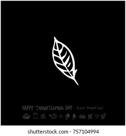 Hand drawn illustration / Happy Thanksgiving Day - vector