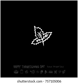 Hand drawn illustration / Happy Thanksgiving Day - vector