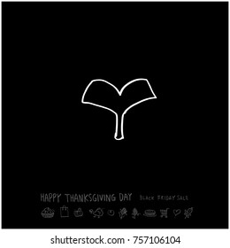 Hand drawn illustration / Happy Thanksgiving Day - vector