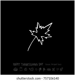 Hand drawn illustration / Happy Thanksgiving Day - vector