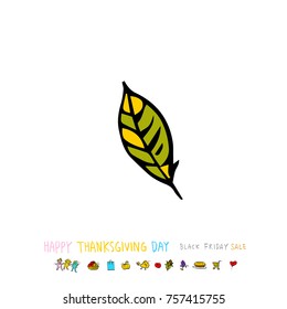 Hand drawn illustration / Happy Thanksgiving Day - vector