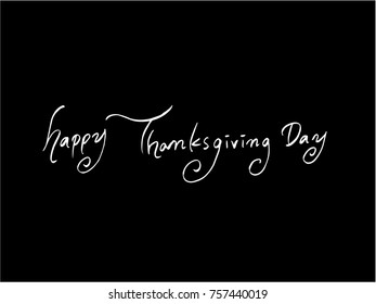 Hand drawn illustration / Happy Thanksgiving Day - vector